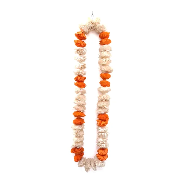 Arrangement AR51: a long looped garland of handmade sola flowers