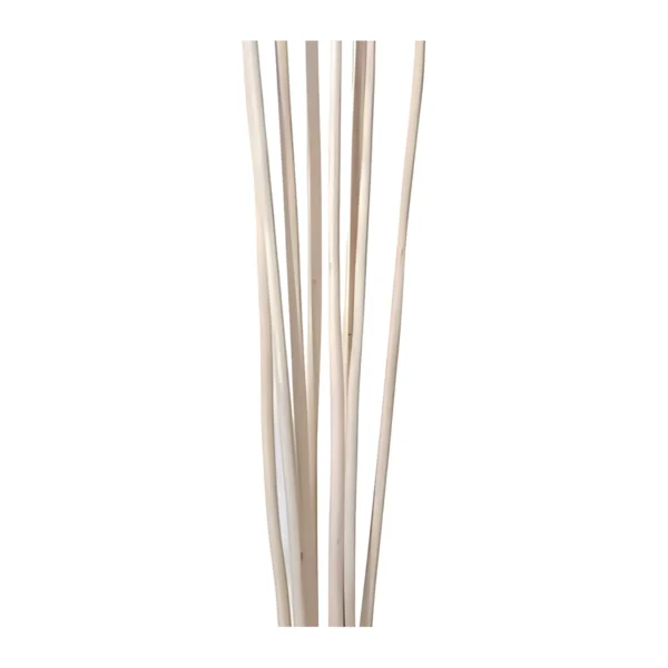 Jute Stick Bleached BA04: a bunch of smooth, lightweight jute sticks bleached to a soft off-white