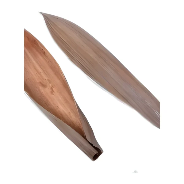 Coco Boat EX22: a naturally dried coconut palm sheath with a long, tapering boat shape and fine lengthwise grain