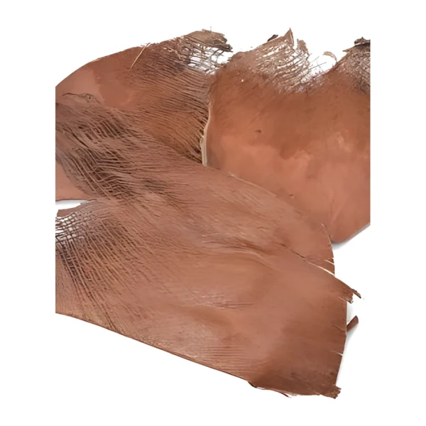 Palm Det Net EX37: a large, flat sheet of naturally dried palm sheath in warm terracotta brown