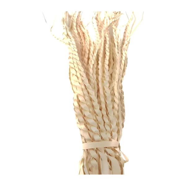 Palm Snake EX42: a bunch of naturally dried palm leaf strips twisted into tight spirals along their length