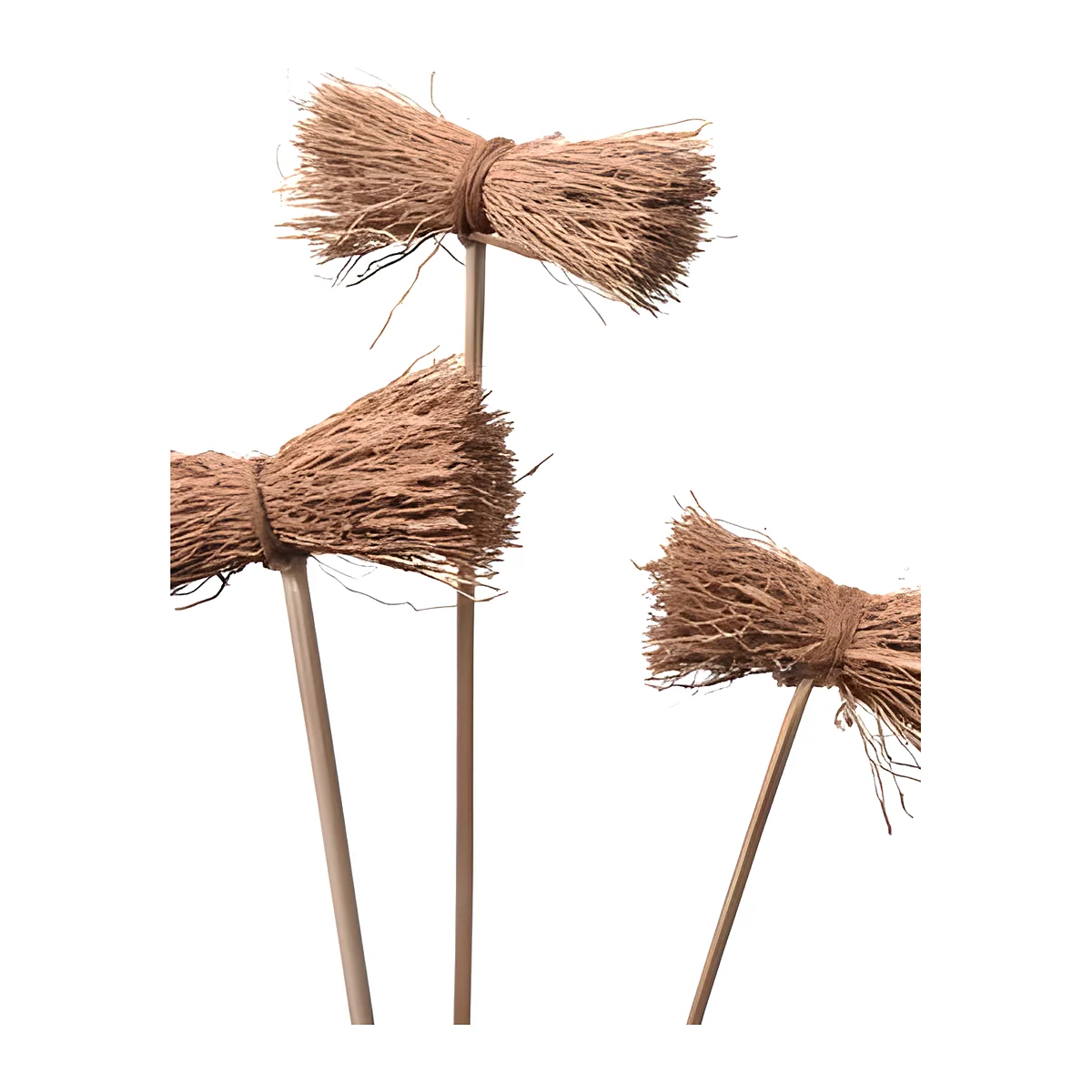 Vetti Possy EX51: a small bundle of fine, root-like natural fibres tied tightly at the centre into a bow-shaped posy