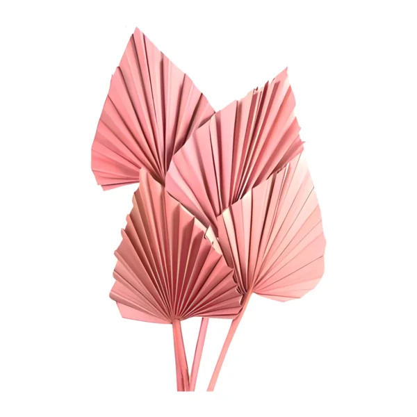 Palm Spear Antique LE07: pleated dried palm spears on straight stems in a soft antique pink