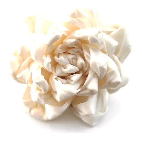 Sola Momo Rose SO44 with gathered, crinkled ivory petals pleated by hand around a ruffled centre