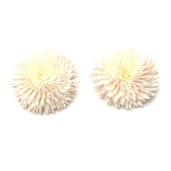Sola Center Down Ginia SO45: a pompom-style flower of fine, pointed sola petals radiating from a slightly recessed centre