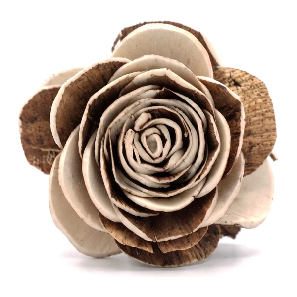 Sola Skin Cabbage Rose SO55: a full, cup-shaped handmade rose in natural ivory pith