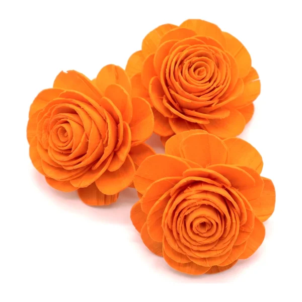 Sola Normal Beauty Rose SO61 in bright orange dye: the classic handmade sola rose form