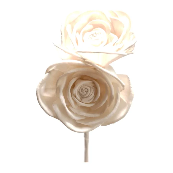 Sola Center Ring Lotus Rose SO65: handmade Sola Center Ring Lotus Rose in natural ivory
