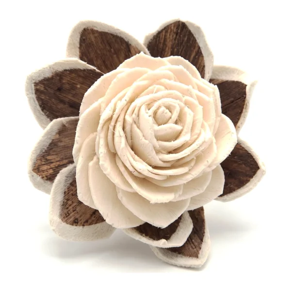 Sola Skin Flower SO70 with a full ivory rose at its centre