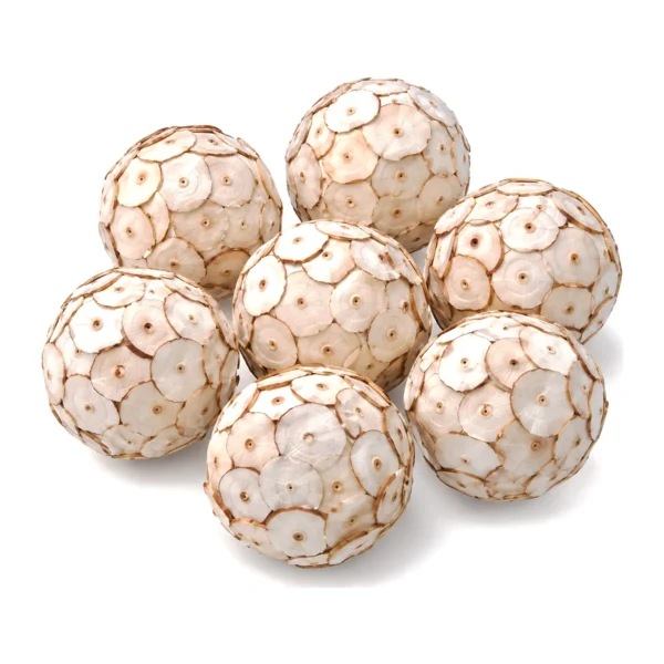 Sola Tip Ball Skin SO75: a decorative ball covered in overlapping round sola discs