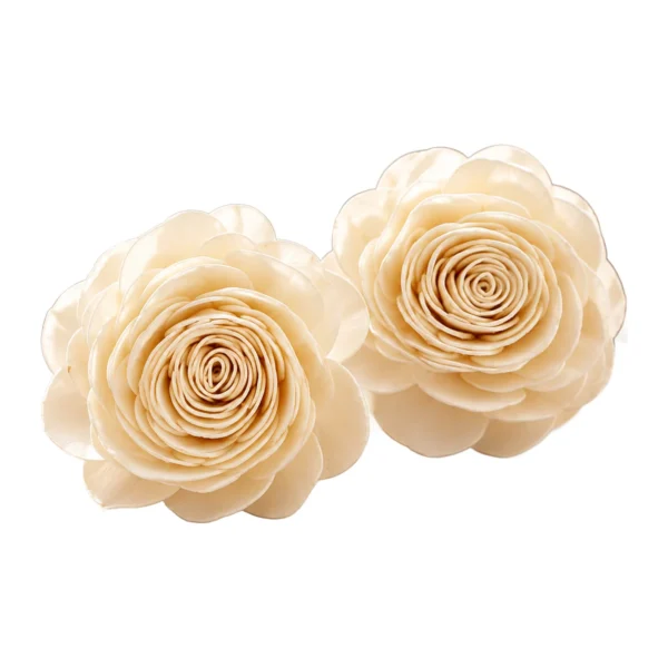 Sola Beauty Rose SO84: a full, many-petalled ivory sola rose with a densely coiled centre