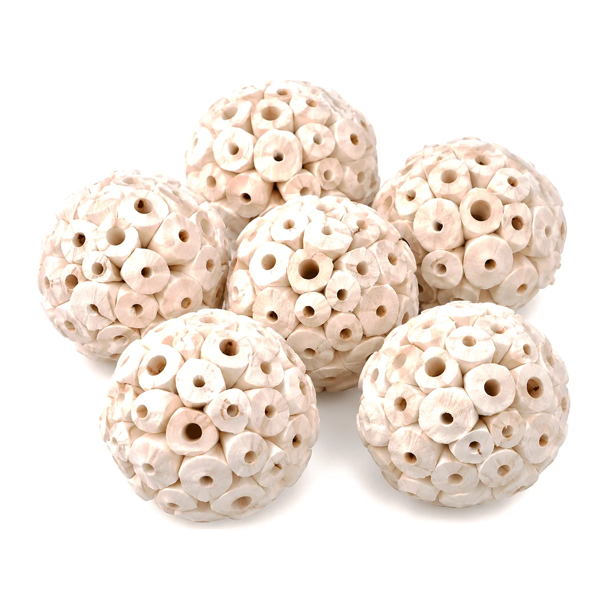 Sola Ata Ball SO90 covered in short cylindrical sola pieces with open centres