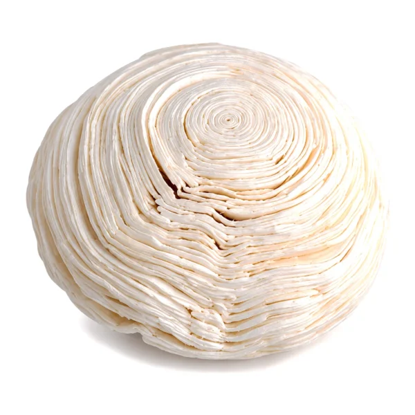 Coiled Sola Ribbon Ball SO93: handmade sola ball built from fine sola ribbons