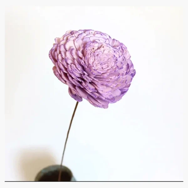 Sola Flower on Stem – Lavender SO97: a dense, many-layered sola bloom in soft lavender