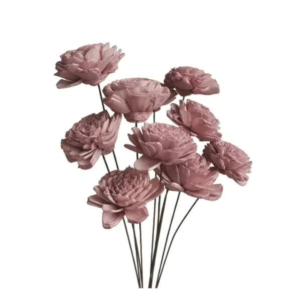 Sola Flowers on Stem – Dusty Rose SO99: a bunch of dusty-rose sola flowers – muted pink with a hint of mauve